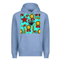 Colony Blue graduation seamless pattern Premium Hoodie - BundleAndBundleShop