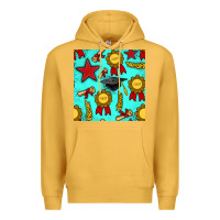 Mustard graduation seamless pattern Premium Hoodie - BundleAndBundleShop