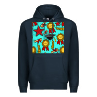 Navy graduation seamless pattern Premium Hoodie - BundleAndBundleShop