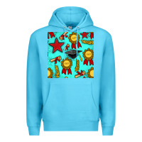Ocean Blue graduation seamless pattern Premium Hoodie - BundleAndBundleShop