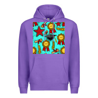 Purple graduation seamless pattern Premium Hoodie - BundleAndBundleShop