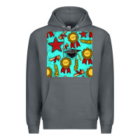 Rock graduation seamless pattern Premium Hoodie - BundleAndBundleShop