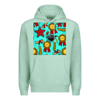 Seafoam graduation seamless pattern Premium Hoodie - BundleAndBundleShop