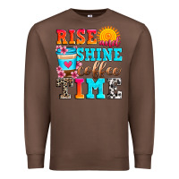 Chestnut rise and shine coffee time Premium Sweatshirt - Zillion Design Studio