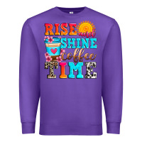 Purple rise and shine coffee time Premium Sweatshirt - Zillion Design Studio