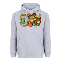 Heather Grey thanksgiving coffee cups Heavyweight Hoodie - Zillion Design Studio