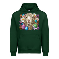 Forest Green easter sheep eggs butterfly daisys leopard glitter wooden Urban Hoodie - Artiststas