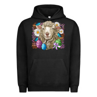 Pigment Black easter sheep eggs butterfly daisys leopard glitter wooden Urban Hoodie - Artiststas