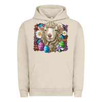Pigment French Oak easter sheep eggs butterfly daisys leopard glitter wooden Urban Hoodie - Artiststas