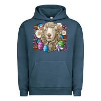 Pigment Midnight Navy easter sheep eggs butterfly daisys leopard glitter wooden Urban Hoodie - Artiststas