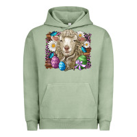 Pigment Oil Green easter sheep eggs butterfly daisys leopard glitter wooden Urban Hoodie - Artiststas