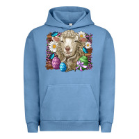 Pigment Pebble Blue easter sheep eggs butterfly daisys leopard glitter wooden Urban Hoodie - Artiststas