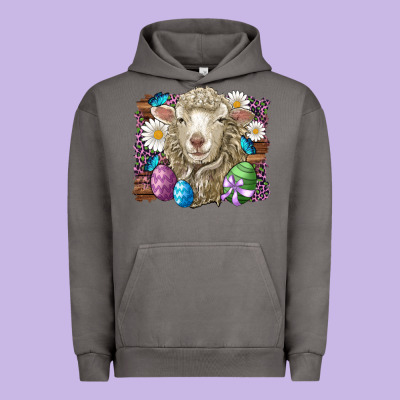 Easter Sheep Eggs Butterfly Daisys Leopard Glitter Wooden Urban Hoodie Designed By Artiststas