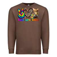 Chestnut peace love  coffee Premium Sweatshirt - Zillion Design Studio