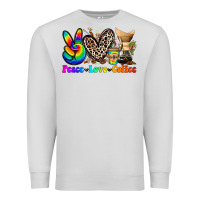 Dove Grey peace love  coffee Premium Sweatshirt - Zillion Design Studio
