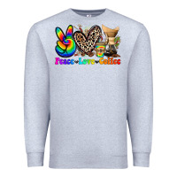 Heather Grey peace love  coffee Premium Sweatshirt - Zillion Design Studio