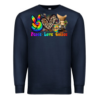 Navy peace love  coffee Premium Sweatshirt - Zillion Design Studio