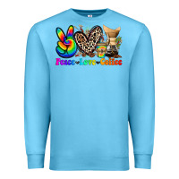 Ocean Blue peace love  coffee Premium Sweatshirt - Zillion Design Studio
