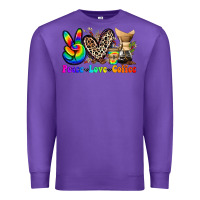 Purple peace love  coffee Premium Sweatshirt - Zillion Design Studio