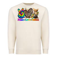 Sandshell peace love  coffee Premium Sweatshirt - Zillion Design Studio