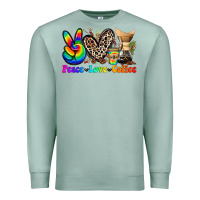 Seafoam peace love  coffee Premium Sweatshirt - Zillion Design Studio
