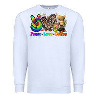 White peace love  coffee Premium Sweatshirt - Zillion Design Studio