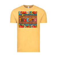 Vintage Mustard teacher and pens apples books leopard and tooled leather tumbler Vintage Tee - Artiststas