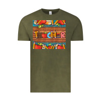 Vintage Olive teacher and pens apples books leopard and tooled leather tumbler Vintage Tee - Artiststas