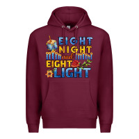 Burgundy eight night and eight light for hanukkah Premium Hoodie - AdoDesignShop