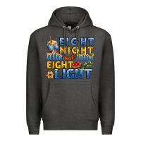 Charcoal Heather eight night and eight light for hanukkah Premium Hoodie - AdoDesignShop