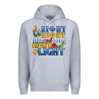 Heather Grey eight night and eight light for hanukkah Premium Hoodie - AdoDesignShop