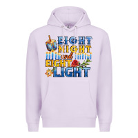 Lilac eight night and eight light for hanukkah Premium Hoodie - AdoDesignShop