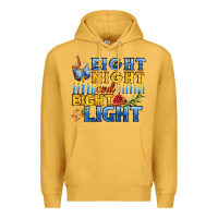Mustard eight night and eight light for hanukkah Premium Hoodie - AdoDesignShop