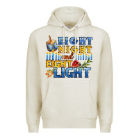Oatmeal Heather eight night and eight light for hanukkah Premium Hoodie - AdoDesignShop
