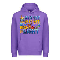 Purple eight night and eight light for hanukkah Premium Hoodie - AdoDesignShop