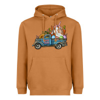 Meerkat Happy Easter Truck with Bunny Eggs And Carrot Heavyweight Hoodie - RanaPortraitStore
