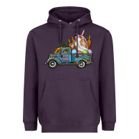 Happy Easter Truck With Bunny Eggs And Carrot Heavyweight Hoodie | Teevron