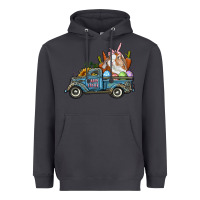 Smoke Happy Easter Truck with Bunny Eggs And Carrot Heavyweight Hoodie - RanaPortraitStore