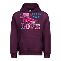 Mauve Wine loads of love wıth truck Urban Hoodie - AdoDesignShop