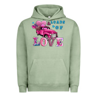 Pigment Oil Green loads of love wıth truck Urban Hoodie - AdoDesignShop