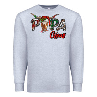 Heather Grey papa claus Premium Sweatshirt - RanaPortraitStore