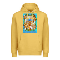 Antique Gold candlestick with parchment Premium Hoodie - AdoDesignShop