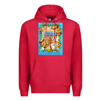 Cardinal candlestick with parchment Premium Hoodie - AdoDesignShop