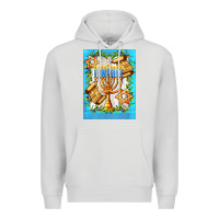 Dove Grey candlestick with parchment Premium Hoodie - AdoDesignShop