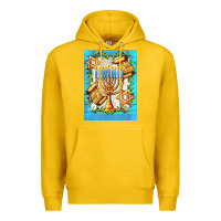 Lemon candlestick with parchment Premium Hoodie - AdoDesignShop