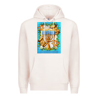 Pale Pink candlestick with parchment Premium Hoodie - AdoDesignShop