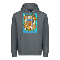 Rock candlestick with parchment Premium Hoodie - AdoDesignShop