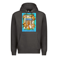 Smoke candlestick with parchment Premium Hoodie - AdoDesignShop