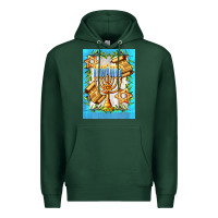Sports Green candlestick with parchment Premium Hoodie - AdoDesignShop