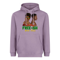 Lavender living free ish since 1865 with afro black woman a Heavyweight Hoodie - texasbilliewilder